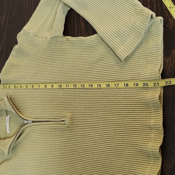 Reformation Olive Green Ribbed Sweatshirt - Picture 8 of 8